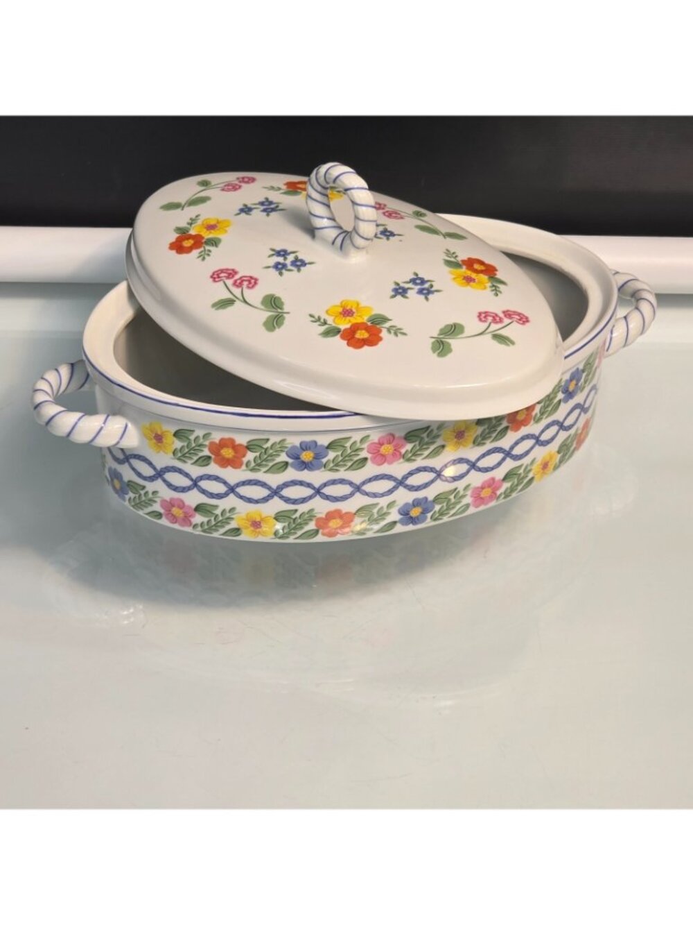 Romance Covered Casserole Dish 1.5 quart Taste Setter By Sigma - Picture 6 of 6